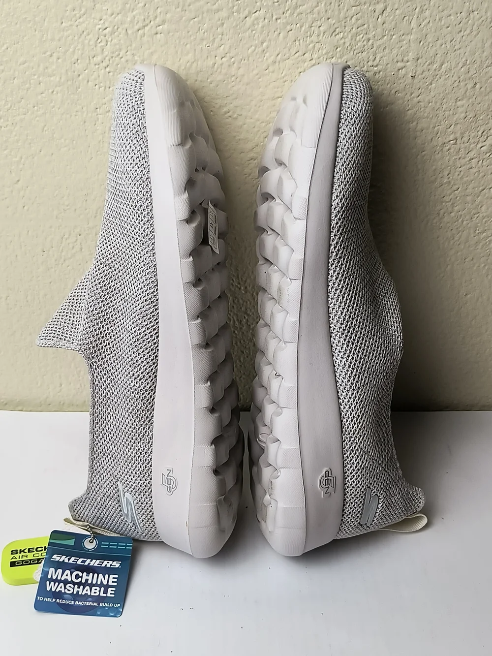 Skechers GOwalk Slip-On Mesh Walking Shoes - Off White - 9